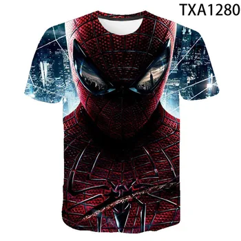 2020 Nové Letné Spider 3D T shirt Chlapec Dievča Deti Streetwear Módy Muži, Ženy, Deti Tlačiť T-shirt Pohode Topy Čaj