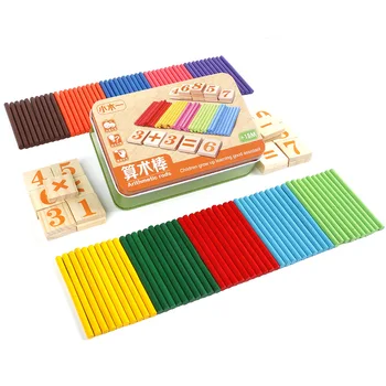 Matematika Hračky Montessori Vzdelávacích Drevené Hračky pre Deti Baby Počítanie Stick Aritmetický učebná pomôcka pre Deti