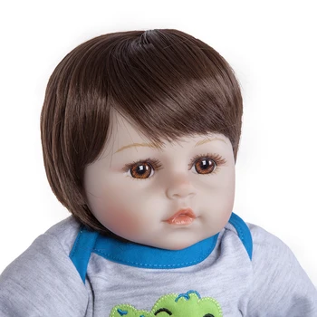 Hoomai 18-Palcové Reborn Baby Doll Mäkký Silikónový 48 CM Nažive Reborn Boneca Zberateľskú Malý Muž Pre Chlapca Deti Playmates