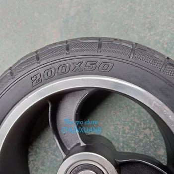 Elektrický náboj kolesa 8 cm Kolobežka Kolieska pevné tire200x50 kolies z hliníkovej zliatiny kolies non protektorovanie pneumatík pre Elektrické Scooter pneumatiky