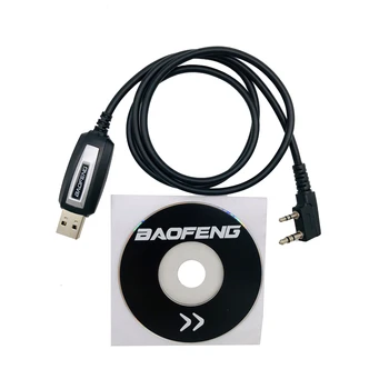 Baofeng Pôvodné Programovanie USB Kábel Pre Prenosné Walkie Talkie obojsmerná Rádiová UV-5R BF-888S UV-82 s Disk CD so Softvérom