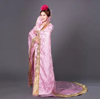 Starovekej Číne Tang Pieseň kostým Hanfu imperial concubine Kráľovná šaty Daming princezná fáze výkonu photo studio Modré Oblečenie