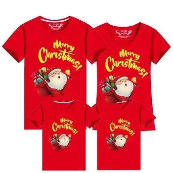 Vianočné Rodiny Oblečenie 2020 Santa Claus Štýl Dieťa košele Maminku a Mňa Oblečenie, Matka, Dcéra, Otec Rodiny Zodpovedajúce Oblečenie