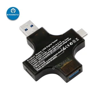 USB Typu C Digitálny Tester Napätia Prúd Multimeter Detektor pre Mobilný Telefón Oprava Napájania Banka Nabíjačku Indikátor