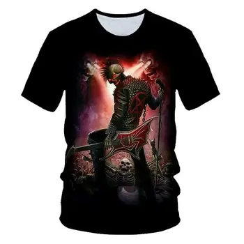 Lebka krásy rock cool 3D T-shirt pánske motocykel punk 3D vytlačené T-shirt pánske oblečenie t-shirt letné top pánske módne Gotický