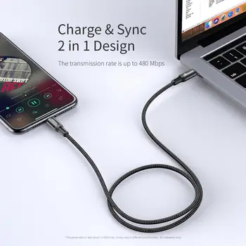 ROCK USB Typu C Lightning PD Kábel Pre iPhone SE 11 Pro Max XS XR X 8 Plus 18W Rýchleho Nabíjania Synchronizovať Údaje Kábel Kábel pre Macbook