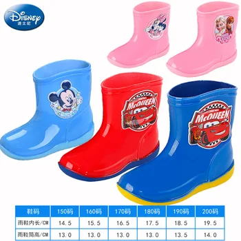 Disney detské dážď topánky 2019 jar a na jeseň nový chlapec, dieťa non-slip mäkké dno krátkej trubice dážď topánky dievčatá topánky vody