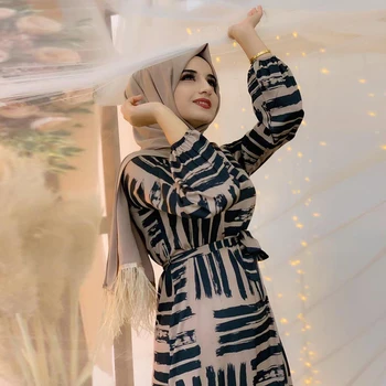 Eid Mubarek Moslimských Módne Dubaj Abaya Turecko Hidžáb Letné Šaty Kaftan Kaftane Islam Oblečenie Pre Ženy, Župan Femme Ete Vestidos