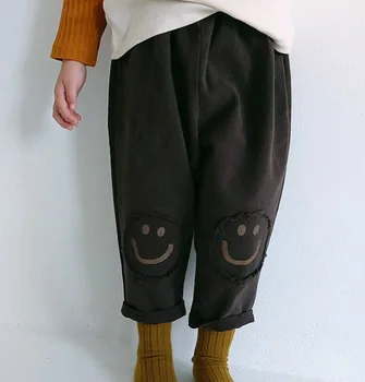 Juhokórejský detské oblečenie 2020 chlapcov a dievčat, zimné smajlík bežné nohavice detské nohavice jeseň oblečenie pre deti