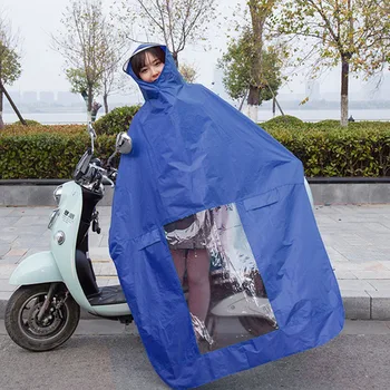 Behogar Univerzálny Nepremokavý Pršiplášť s Kapucňou Dážď Cape Kabát Pončo pre Mobilitu Skútre Motocykle Požičovňa Skútrov Modrá
