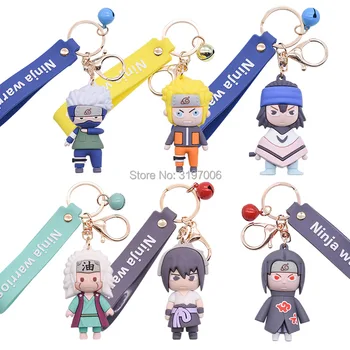 6 Štýlov Naruto PVC Akčné Figúrky Keychain Uchiha Itachi Hatake Kakashi Jiraiya Naruto PVC Hračky Mini Vianočný Darček