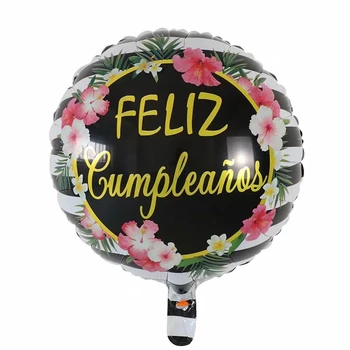 10pcs 18-palcové Feliz Cumpleanos španielsky Happy Birthday Balóniky Farebné Fólie Hélium Vzduchu Globos Narodeniny, Party Dekorácie Dodávky