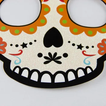 Balenie 4pcs Deň Mŕtvych Dekorácie Halloween Masky Strana navrhne Mexickej Lebky Maska Cukru Lebky Masky Photo Booth Rekvizity