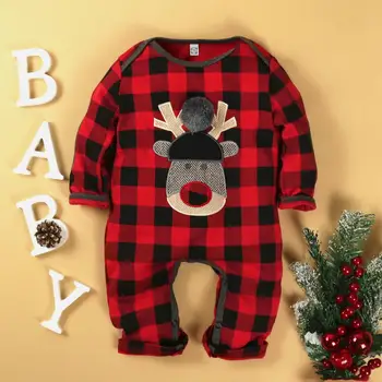 2020 Vianočné Baby Chlapci Oblečenie Novorodenca Jumpsuite Vianoce Navidad Dlhý Rukáv Kombinézu Deti Chlapec Nové Narodené Dieťa Chlapec Oblečenie