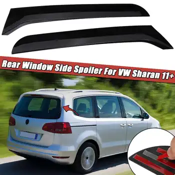 Lesklý Čierny Zadné Okno, Spojler, Bočné Canard Canards Splitter vhodné Na VW Sharan 2011 2012 2013 2016 Na aute styling 2KS