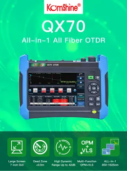 KomShine QX70 SM OTDR QX70-S 1310/1550nm 32/30 db (Dead Prípade Zóna: 0,5 m) s OPM, OPS(1310/1550/1625nm), 10mw VFL Funkcia