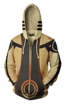 2018 nové módne Pohode mikina Hoodies Muži ženy 3D tlač Naruto Kuvira pohode ZIP UP hot Štýl Streetwear Dlhý rukáv