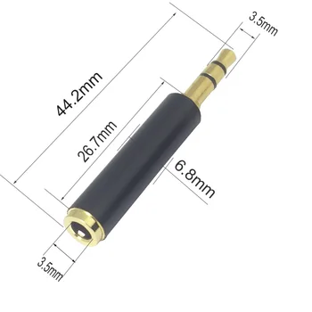 10pcs/veľa 3,5 mm Mužov a Žien Adaptér Pozlátené 3 Pól 3,5 mm Samec Konektor 3,5 mm 4 Pin Female Jack Audio Konektor Konvertor