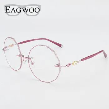 Kvet Vlnitou Výbava Predpis Eyeglassses Bez Obrúčok Čítanie Krátkozrakosť Progresívne Photochromic Okuliare Predstavenie 28585