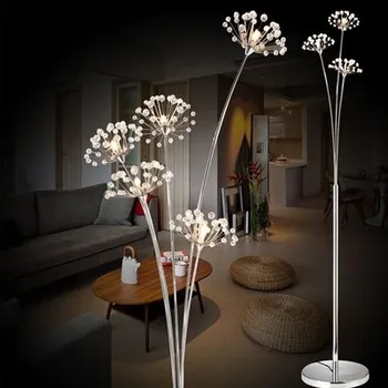 Moderný Jednoduchý LED Poschodí Lampa Obývacej Izby, Spálne, Krištáľové lampy Svadobné Šaty Predajni Lampa Štúdia Púpava Svetlo MING