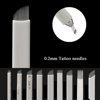 Tetovanie Dodávky Microblading Blade/Kolo Ihly, Jednorazové Tetovanie Ihly pre Permanentný make-up, 3D Výšivka Obočia, Pier Nástroje