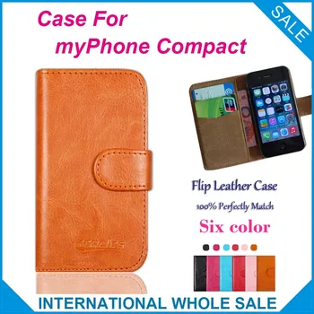 Nový Top Horúce! myPhone Kompaktný Prípade,6 Farieb Vysokej Kvality Kože Flip Exkluzívne Kryt Pre myPhone Kompaktný sledovacie číslo