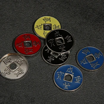 4 Ks/ Set Čínske Mince S Rozšírenou Shell Sady Kúzla 4 Mince ( Červená Žltá Čierna Modrá ) Staroveké Mince Magic Rekvizity Trik