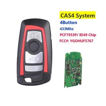 Red Remote príveskom, 4 Tlačidlo 315Mhz/433Mhz/868Mhz PCF7953 Pre BMW F Šasi FEM / BDC CAS4 CAS4+