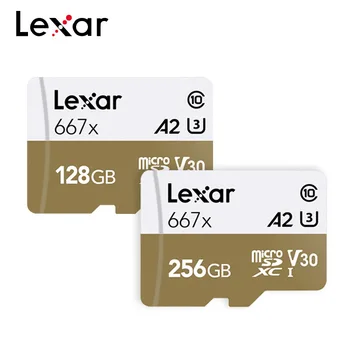 Pôvodné Lexar Professional 667x Micro SD Karty 128 gb kapacitou 256 gb 64 gb Pamäťová Karta MicroSDXC A2 C10 V30 1080p Full-HD 3D 4K TF Karty