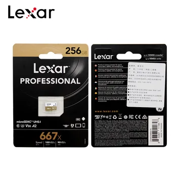 Pôvodné Lexar Professional 667x Micro SD Karty 128 gb kapacitou 256 gb 64 gb Pamäťová Karta MicroSDXC A2 C10 V30 1080p Full-HD 3D 4K TF Karty