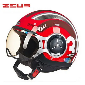 Štyri ročné obdobia motocykel ochrannej prilby otvorené tvár ZEUS ZS-218c motorku, moto motocross prilby scoote dirt bike príslušenstvo