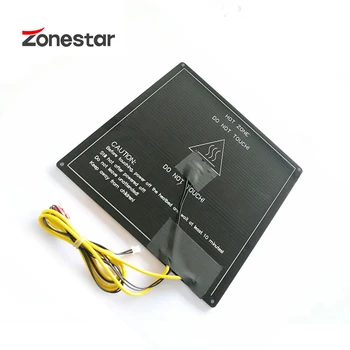 ZONESTAR Hliníkovej Základne Heatbed tlač platformu MK3 12V RepRap 3D tlačiarne hotbed 220mmx220mm 3 mm hrúbky kábel