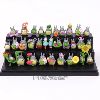 Roztomilý Kreslený Môj Sused Totoro Mini PVC Údaje Hračky DIY Miniatúrne Dekorácie Bábiky 30pcs/set 3~5 cm