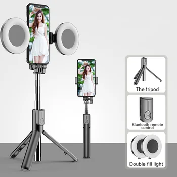 Bezdrôtový Bluetooth Selfie Stick Pre iPhone 11 Pro 7 8 Pre Samsung Galaxy Skladací Ručný Monopod Uzávierky Diaľkové Statív