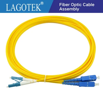 10PCS/taška LC UPC na SC UPC 3M Jednom režime Duplex optický patch kábel LC-SC 3M 2.0 mm 3.0 mm FTTH (fiber optic jumper kábel