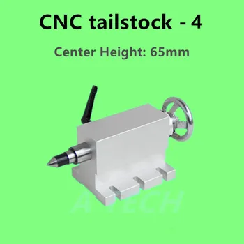 CNC tailstock 4, CNC 4 Os Rotačnej Osi, Sústruh Rytie Stroj Chuck, Centrum Výška 65mm