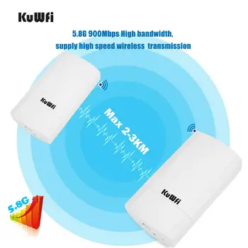 KuWFi Router CPE 5.8 G Bezdrôtový Smerovač 900Mbps Wifi Opakovač Vonkajšie Bezdrôtové Brigde dosahujú 1-3KM Pre Ip-Cam Vonkajšie Wifi