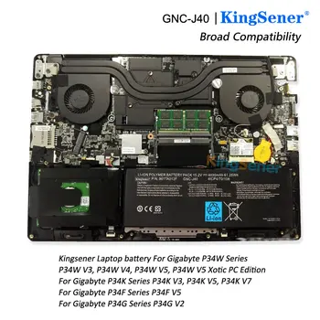 KingSener GNC-J40 961TA013F Notebook batéria Pre GIGABYTE P34F P34G P34K P34W V2 V3 V5, V7 Série 15.2 V 4030mAh/61.25 WH