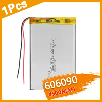 3,7 v 606090 4500mAh Polymer Lithium Batéria li-ion Nabíjateľná kontakty batérie S veľkou Kapacitou PCB Pre GPS Tablet DVD PAD POLOVICE DVR