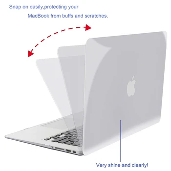 Crystal Notebook Prípad Pre Macbook Air 13 A2179 2020 Retina Pro 13 15 16 A2289 Dotyk Bar Kryt S Voľným Kryt Klávesnice A1466 A1932