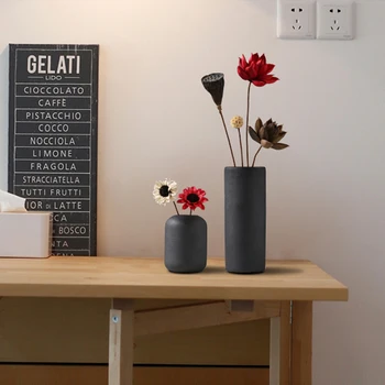 Európa Tvorivé Matt Keramická Váza black Stola Vázy Moderné Módne Váza kvetináče Domova remesiel Svadobné dekorácie