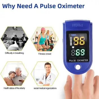 Digitálny Pulzný Oximeter Lekárske Prst Cip Oximeter S OLED Obrazovky Monitora tepu Saturácie Kyslíka v Krvi, Monitor