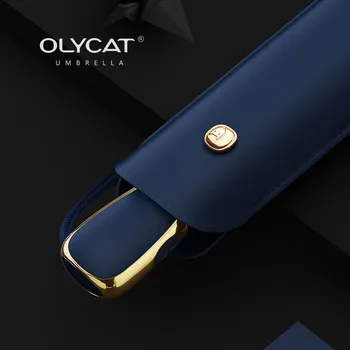 OLYCAT 3 Násobne Automatické Malé Ženy Prenosné Ružový UV Dôkaz Plochá Rukoväť Slnečný a Daždivé Farbou Vonkajší