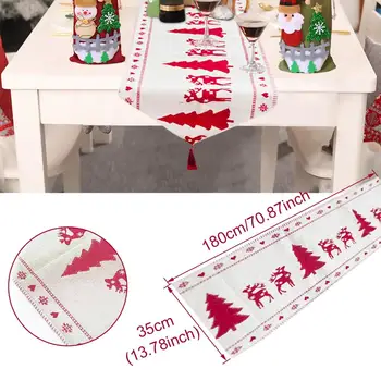 Bielizeň Vianočný Stôl Runner Vianočné Dekorácie pre Domov Tabuľka Navidad Vianočný Dekor Kerst Decoratie Moderné Stolové Prestieranie