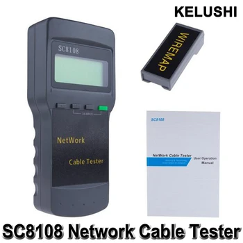 KELUSHI Prenosné Bezdrôtové Multifunkčné SC8108 LCD Digitálna PC Údajov CAT5 RJ45 LAN Telefónu Meter Dĺžka Kábla Siete Tester Meter