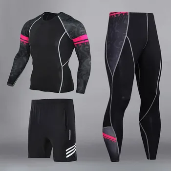 Športové pánske kompresné oblečenie telocvičňa legíny cvičebný úbor jogging športové vyhovovali behu športové S-3XL