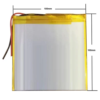 Lítium-polymérová batéria 3.5x100x100mm 3,7 v 6000mah tablet batérie 2 drôt