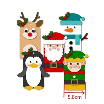Vianoce Rodina Zíde! Rezanie kovov Zomrie Vianoce Jeleň Snehuliaci Santa Penguin Elf Die-Cut Pre Karty, Takže DIY Nové 2019 Remesiel Karty