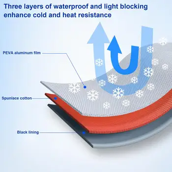 Tri Vrstvy UV-blokovanie Auto Kryt Motora Zimné SUV Anti-frost Snehu Štít čelné Sklo Ochranný Kryt S Reflexné Pásky