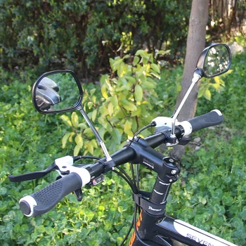 Zozadu na Sklo, Zrkadlo na Bicykli jazda na Bicykli Širokú Škálu Späť Pohľad Reflektor Uhol Nastaviteľné Sklenené Zrkadlá pre Bicykle a Motocykle